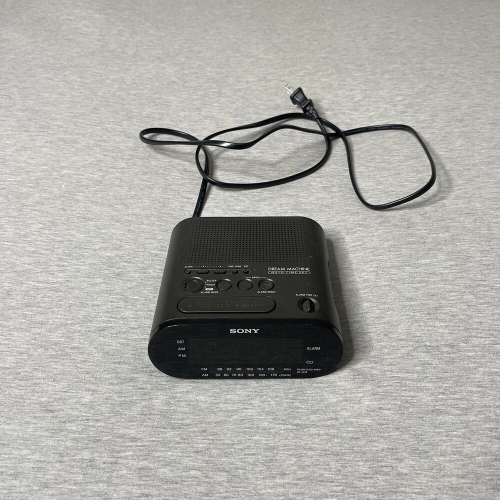 Sony Black Digital Dream Machine FM/AM 90s Alarm Clock Radio
